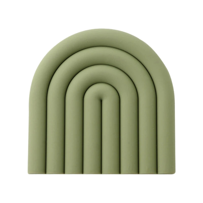 Modilan Rainbow Silicone Mat Pot Mat Thermal Mat Table Mat Heat Resistant High Temperature Cup Mat Thickened To Prevent Scalding Table Piece