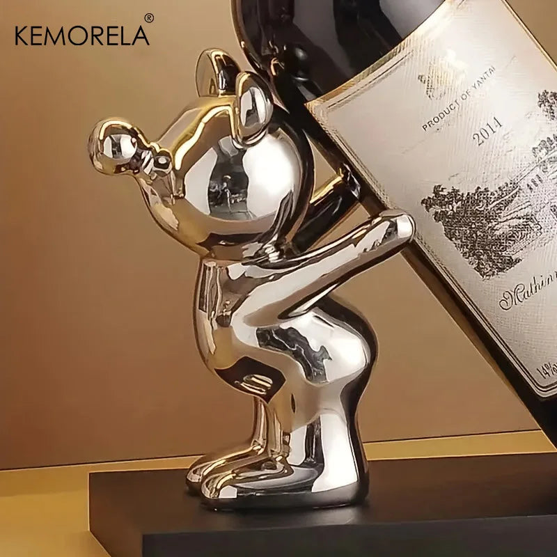 Wine Rack Ceramic Cartoon Table Piece