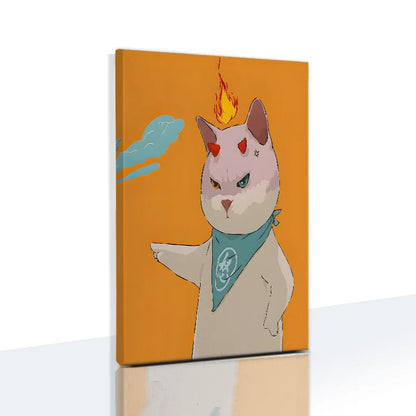 Midnight Cats Framed Canvas