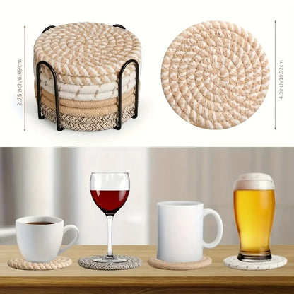 Modern Absorbent Drink Coasters for Coffee Table - 8 Pack - Table Piece