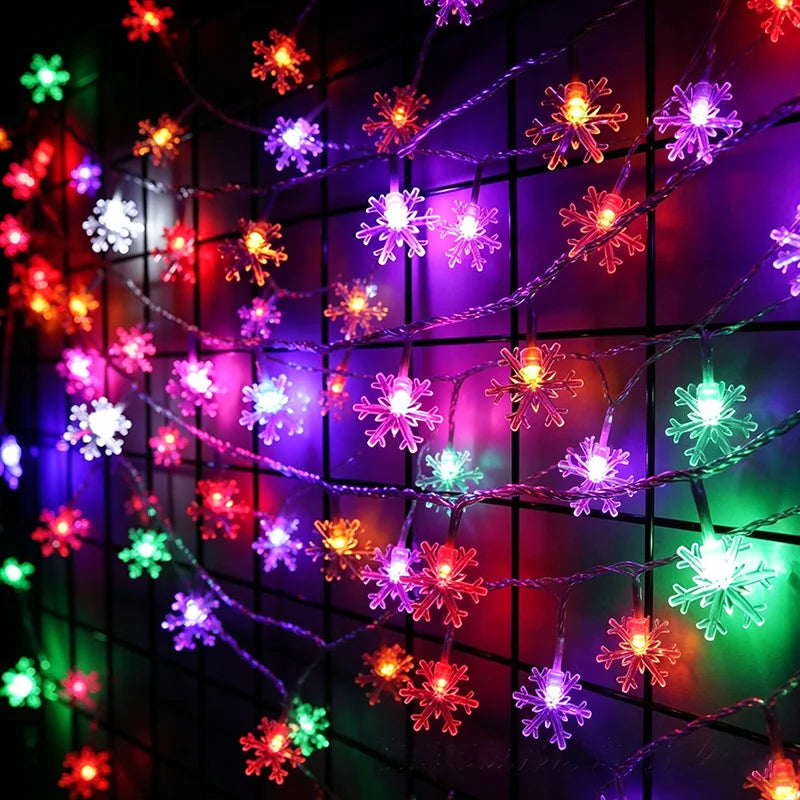 1pc LED Christmas Snowflake String