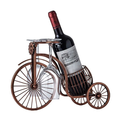 Vintage Tricycle Wine Bottle Storage Rack - Table Piece