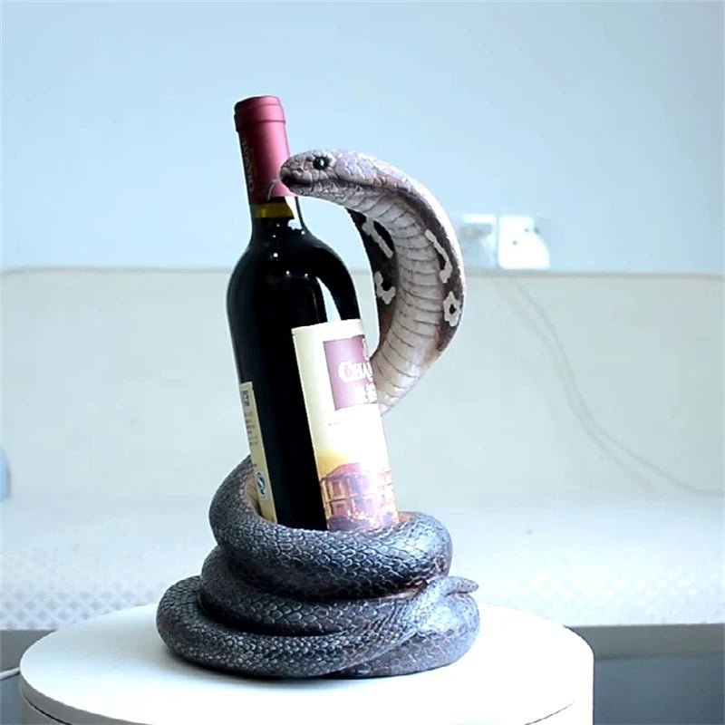 Cobra Statue Wine Holder Table Piece