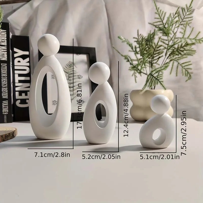 Modern Nordic Family Hollow Sculpture - Table Piece