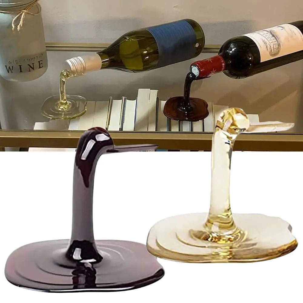 Spilled Wine Bottle Holder Table Piece