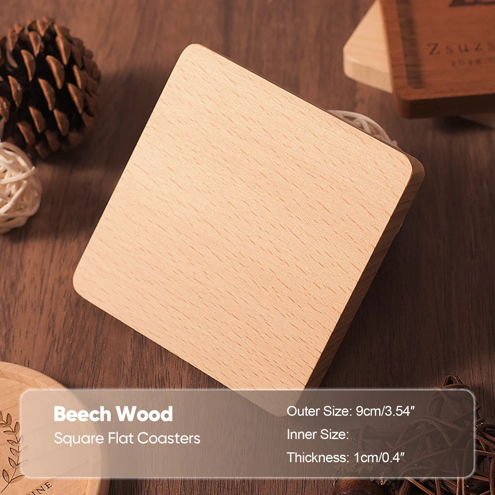 Natural Beech Wood Coffee & Tea Coaster - Table Piece