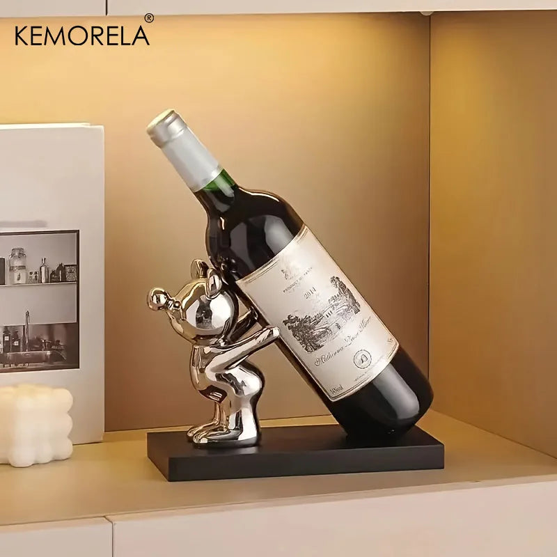 Wine Rack Ceramic Cartoon Table Piece