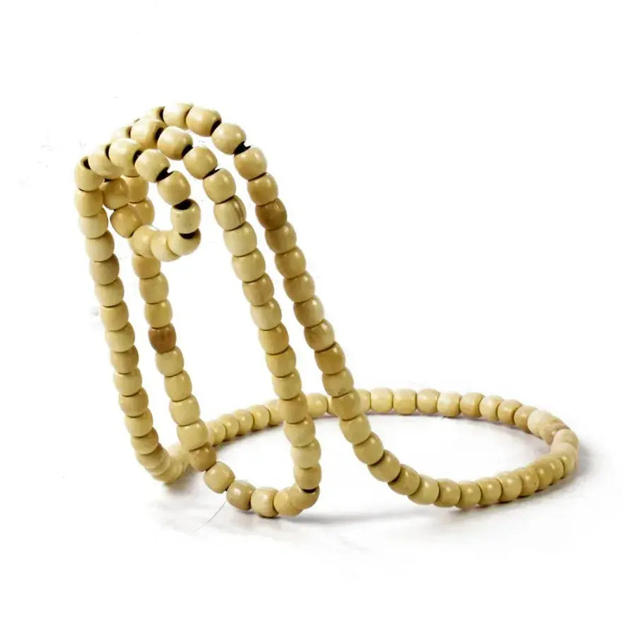 Floating Wooden Bead Wine Bottle Holder - Table Piece