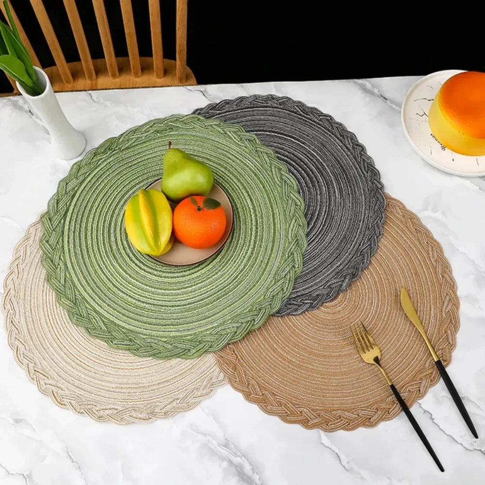 Woven Circle Placemat Set