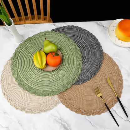 Woven Circle Placemat Set