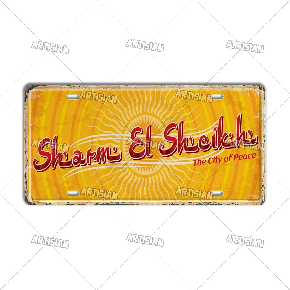 Wanderlust Metal Travel Sign