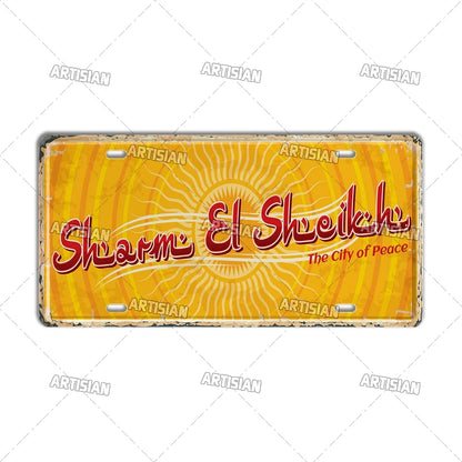 Wanderlust Metal Travel Sign