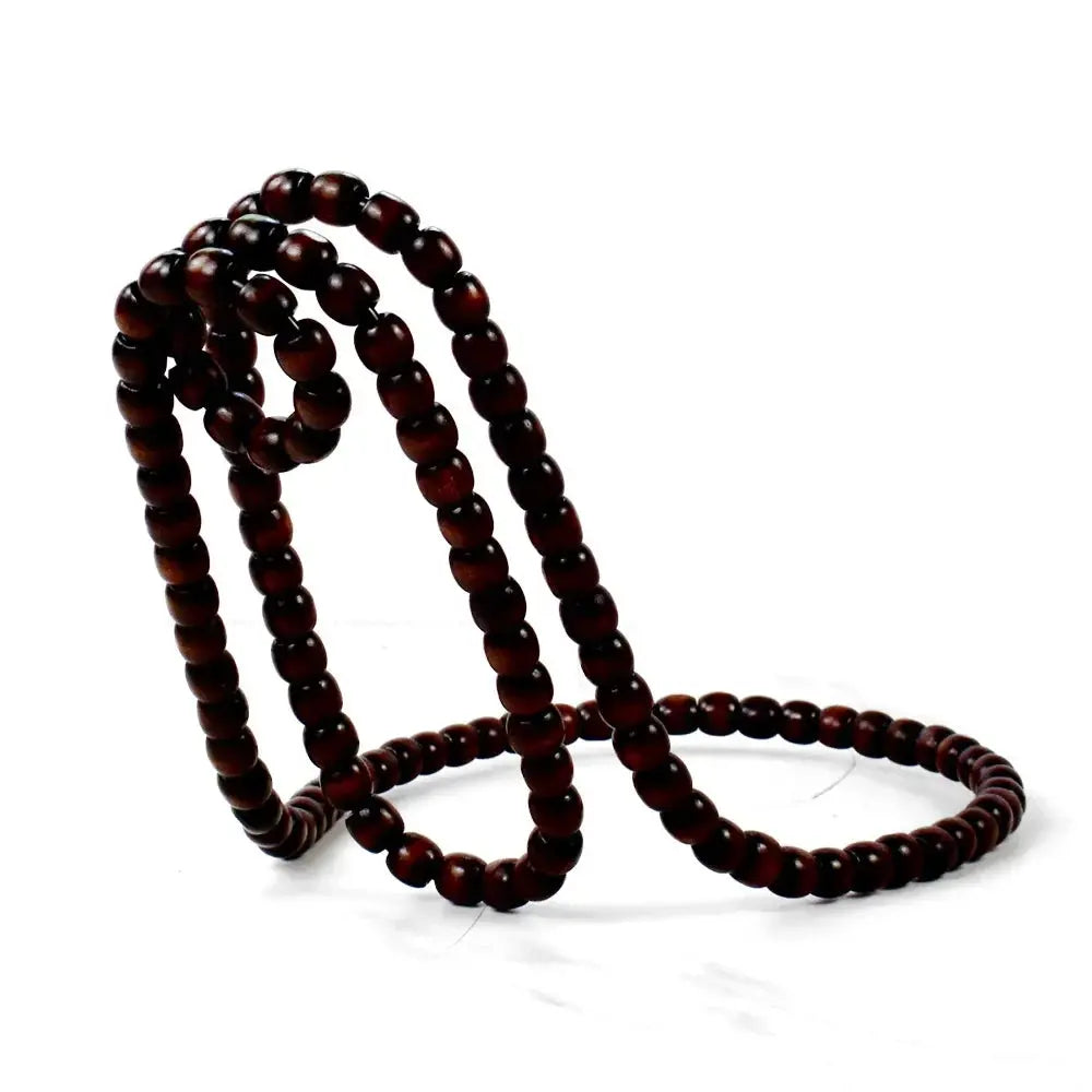 Floating Wooden Bead Wine Bottle Holder - Table Piece