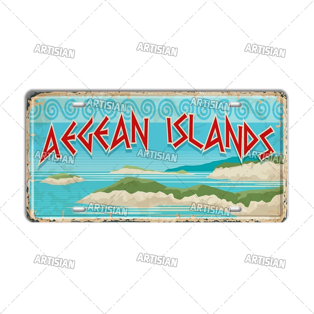 Wanderlust Metal Travel Sign