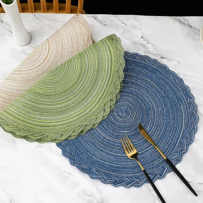 Woven Circle Placemat Set