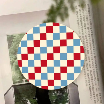 Checkered pattern Wooden Coaster  Suitable For Restaurants And Coffee Shops Easy To Wash And Clean Table Piece