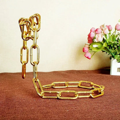 Hanging Iron Chain Wine Bottle Holder - Table Piece