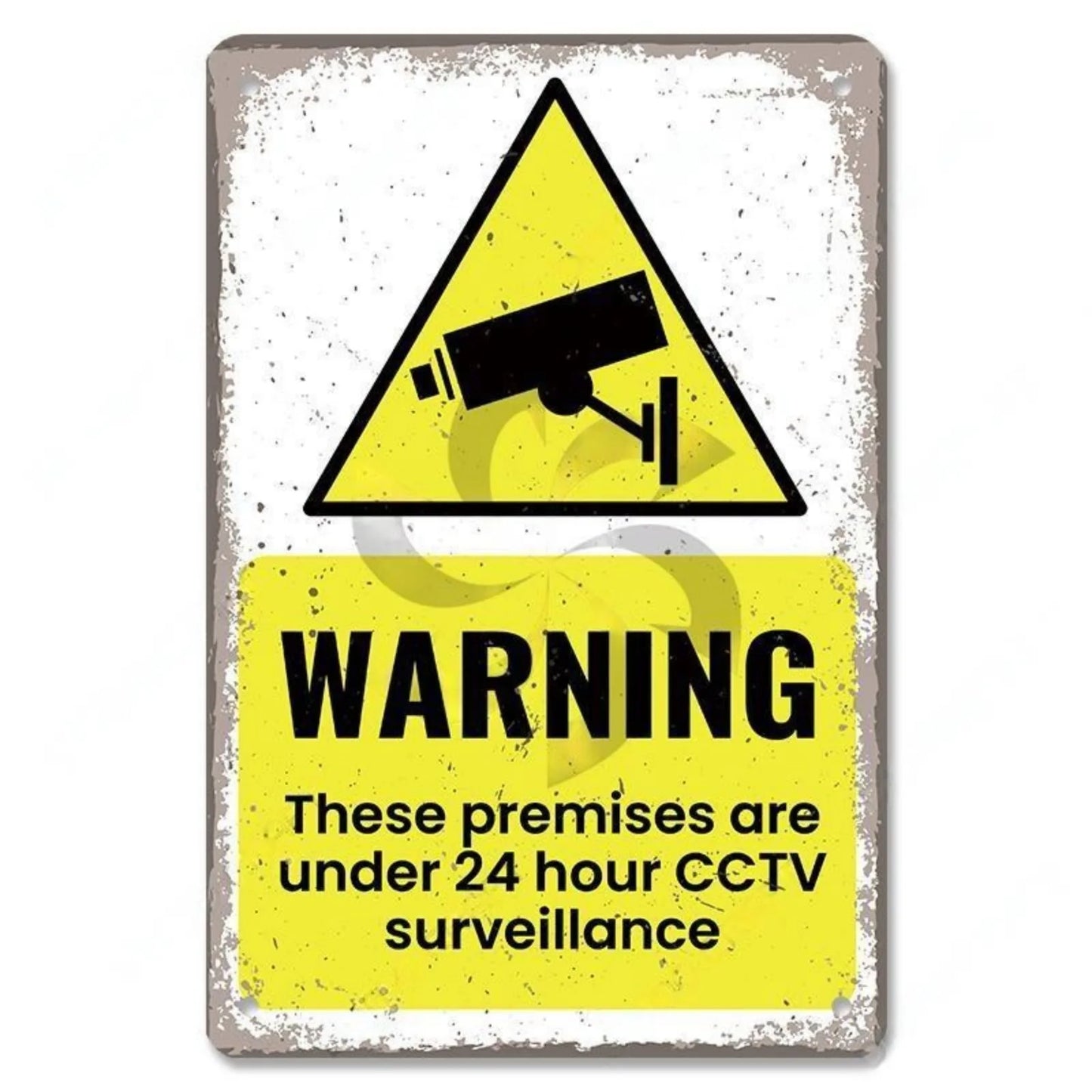 Retro Security Metal Plaque