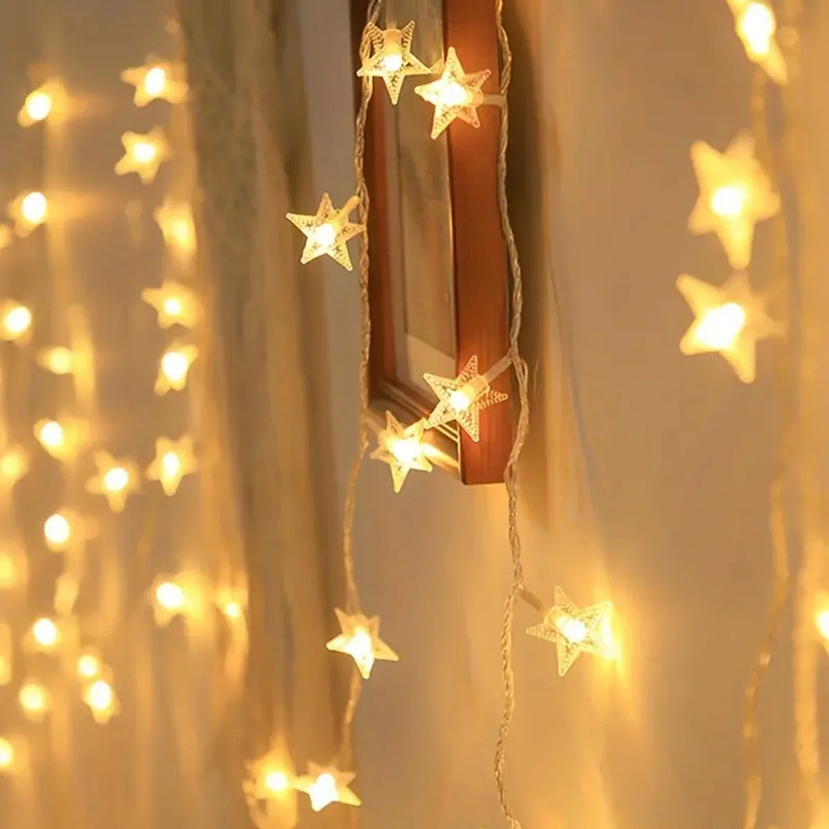1PC 10/20/30/40 LED Star String Lights
