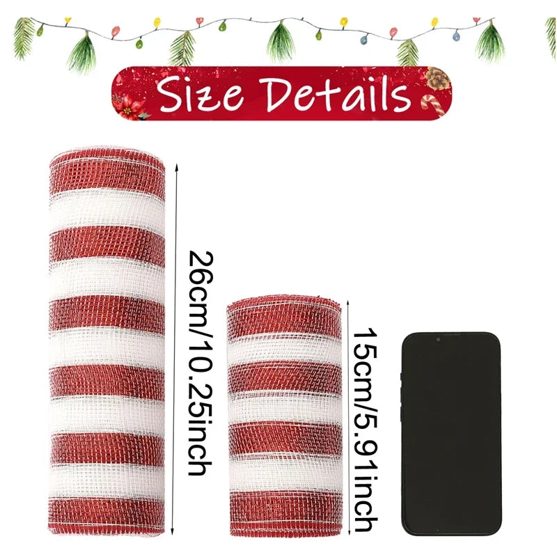 Christmas Tree Decorations Ribbon Mesh