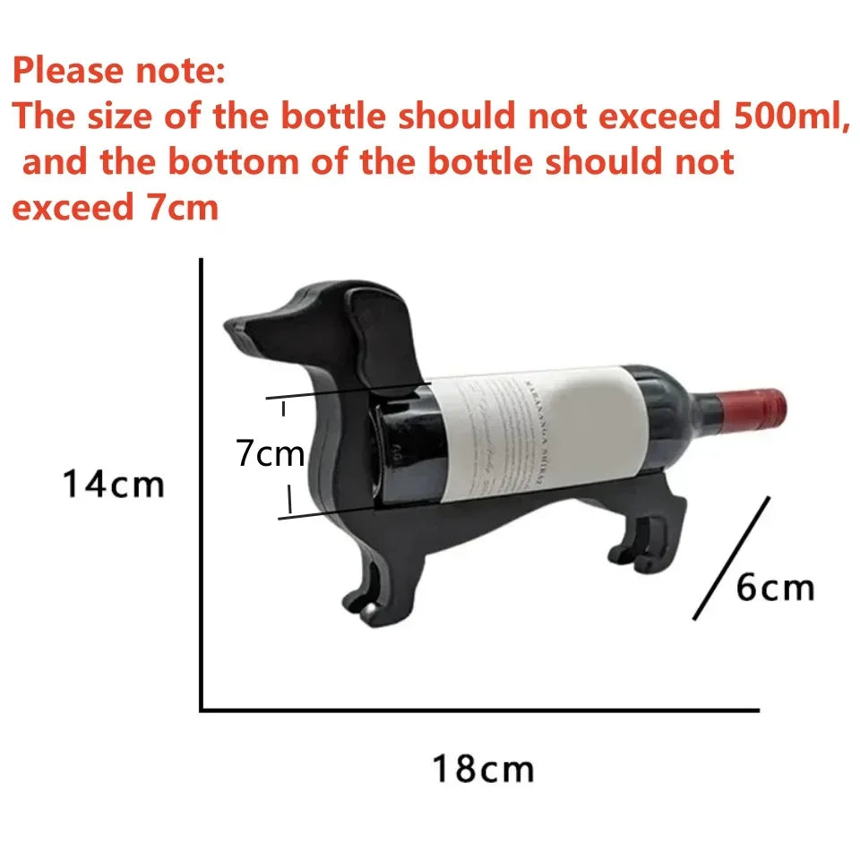 Dog Wine Bottle Holder Table Piece