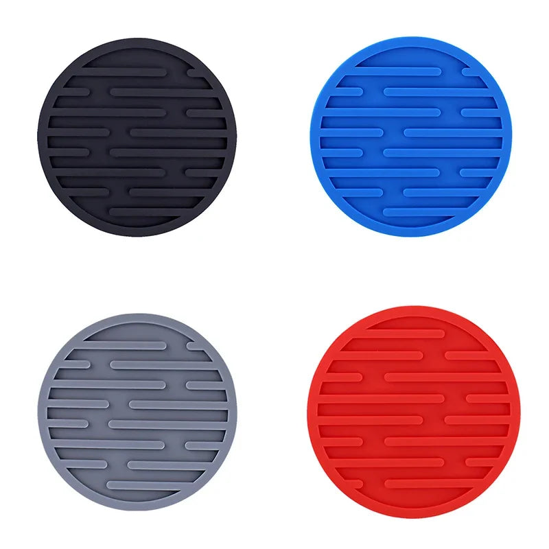 4PCS/lot 10cm Silicone Cup Pad Slip Insulation Pad Round Cup Mat Hot Drink Holder Mug Stand Home Kitchen Tool Cup Coaster Table Piece