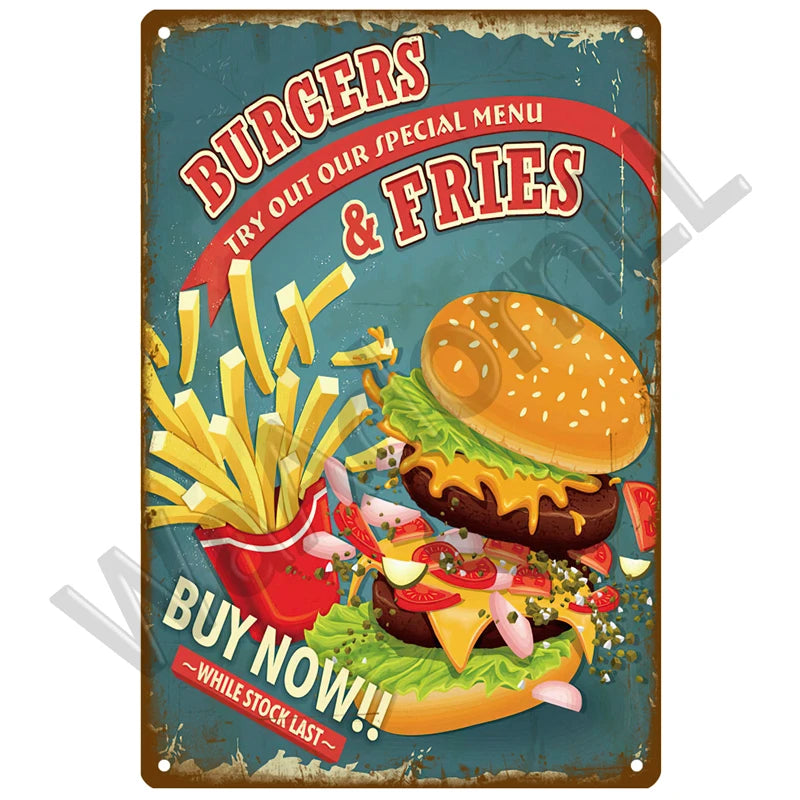 Diner Days Vintage Tin Sign