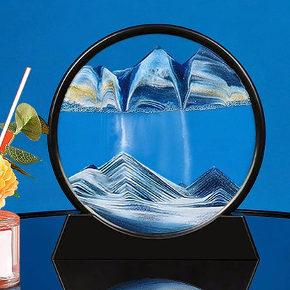 Glass Deep Sea Flowing Painting Quicksand Table Piece