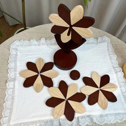 Decorative Sunflower Wood Coaster & Placemat - Table Piece