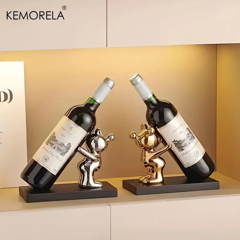 Wine Rack Ceramic Cartoon Table Piece