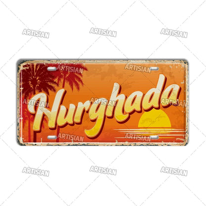 Wanderlust Metal Travel Sign