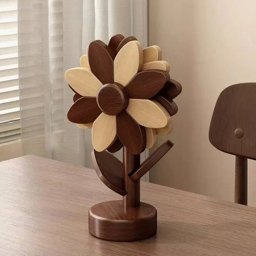 Decorative Sunflower Wood Coaster & Placemat - Table Piece