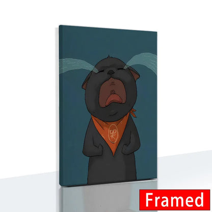 Midnight Cats Framed Canvas