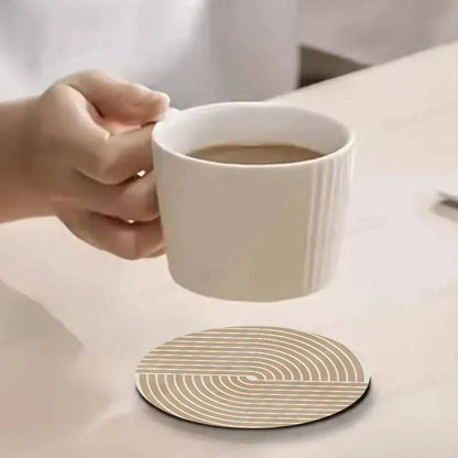 Minimalist Abstract Line Coaster Wooden Drink Tray Suitable For Restaurants And Coffee Shops Easy To Wash And Clean Table Piece