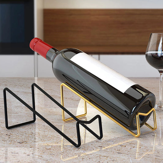 2Pcs Wine Bottle Holder Metal Wine Rack Table Piece