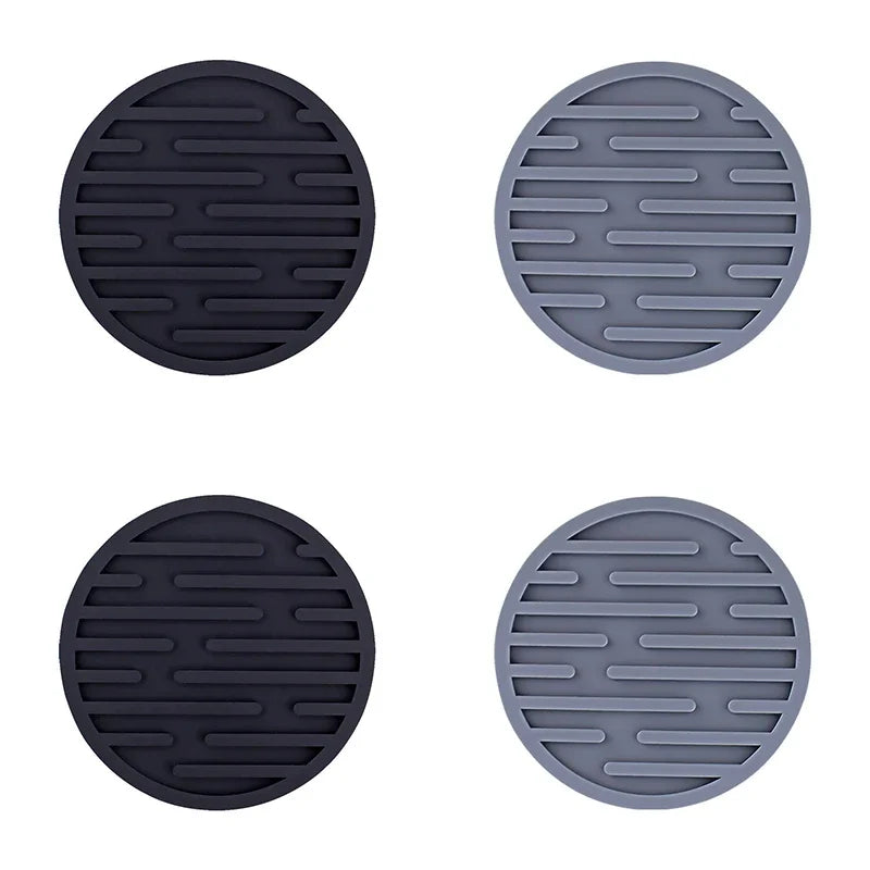 4PCS/lot 10cm Silicone Cup Pad Slip Insulation Pad Round Cup Mat Hot Drink Holder Mug Stand Home Kitchen Tool Cup Coaster Table Piece