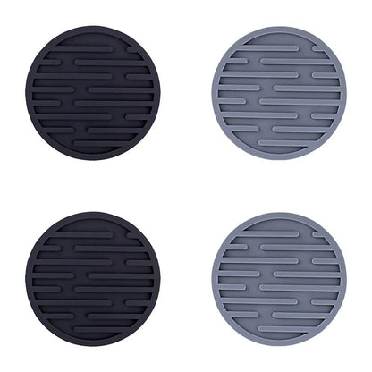 4PCS/lot 10cm Silicone Cup Pad Slip Insulation Pad Round Cup Mat Hot Drink Holder Mug Stand Home Kitchen Tool Cup Coaster Table Piece