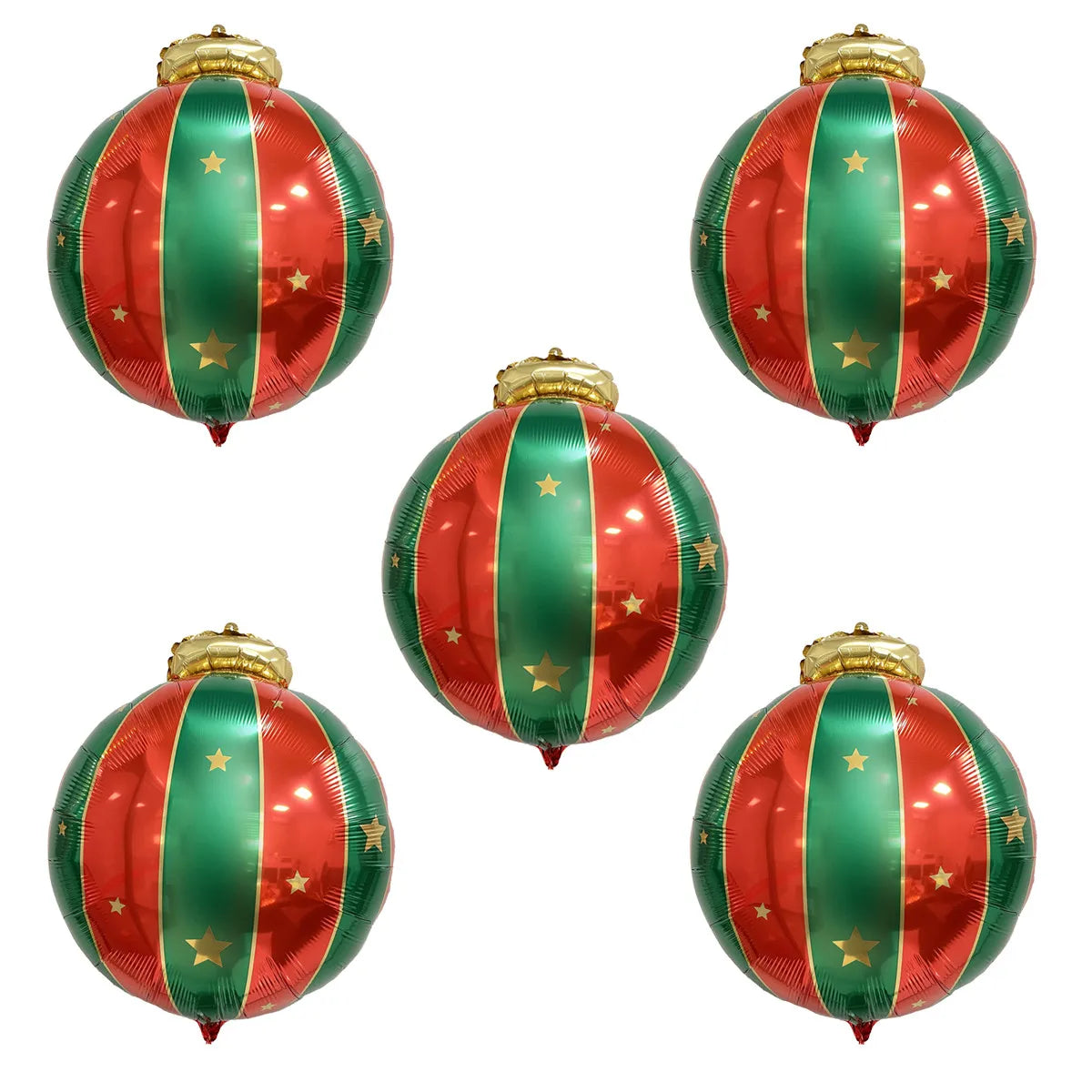 Red Green Christmas Ball Sahpe Foil