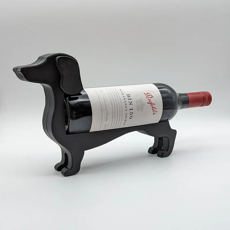 Dog Wine Bottle Holder Table Piece