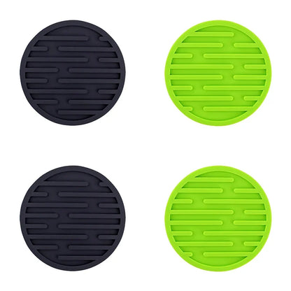 4PCS/lot 10cm Silicone Cup Pad Slip Insulation Pad Round Cup Mat Hot Drink Holder Mug Stand Home Kitchen Tool Cup Coaster Table Piece