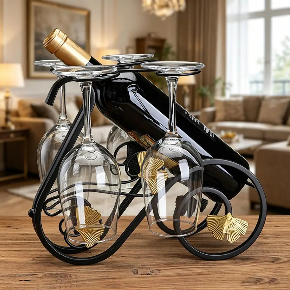 Triangular Base Wine Holder Table Piece