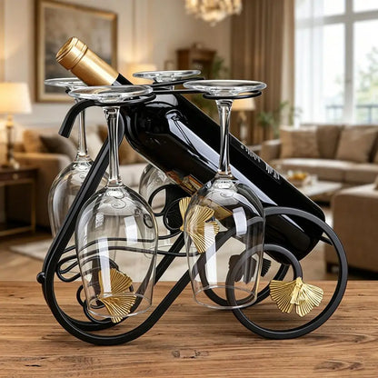 Triangular Base Wine Holder Table Piece