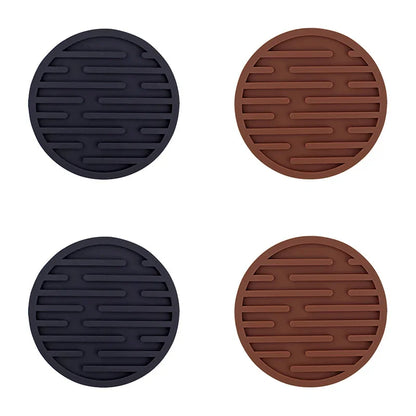 4PCS/lot 10cm Silicone Cup Pad Slip Insulation Pad Round Cup Mat Hot Drink Holder Mug Stand Home Kitchen Tool Cup Coaster Table Piece