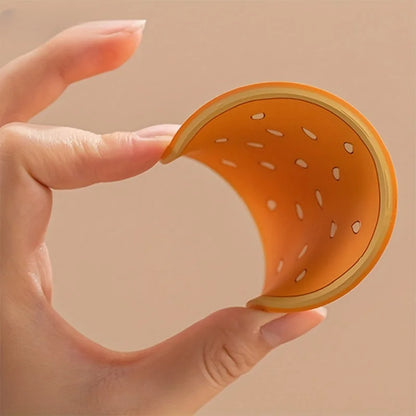 8Pcs/Set Burger Shape Silicone Coaster Insulation Mat for Mug Kitchen Dining Bar Table Decor Table Piece