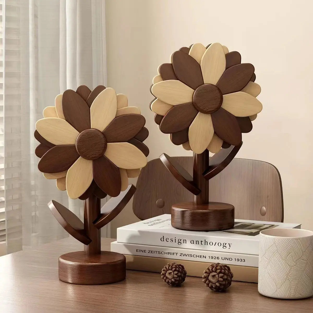 Decorative Sunflower Wood Coaster & Placemat - Table Piece