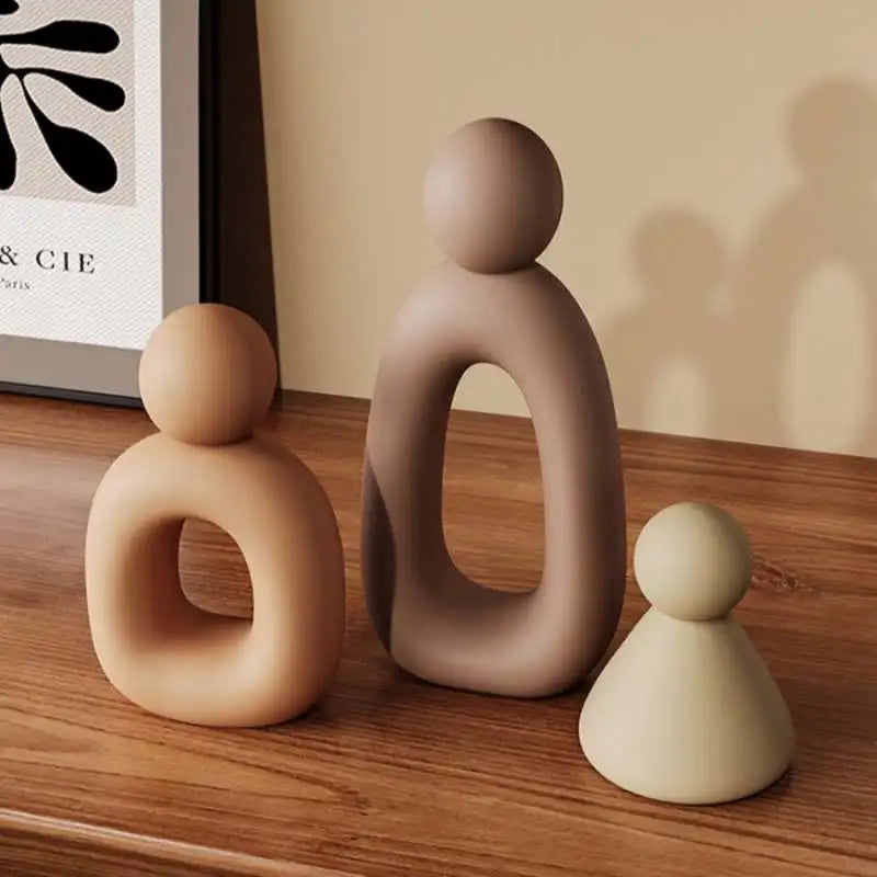 Modern Nordic Family Hollow Sculpture - Table Piece