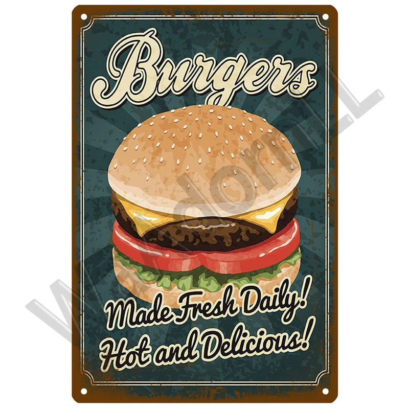 Diner Days Vintage Tin Sign