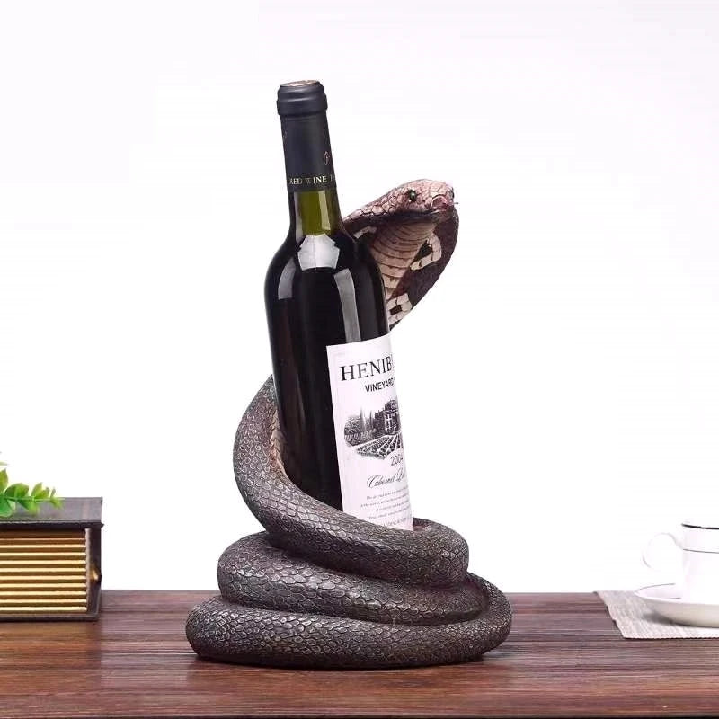Cobra Statue Wine Holder Table Piece