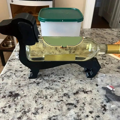 Dog Wine Bottle Holder Table Piece