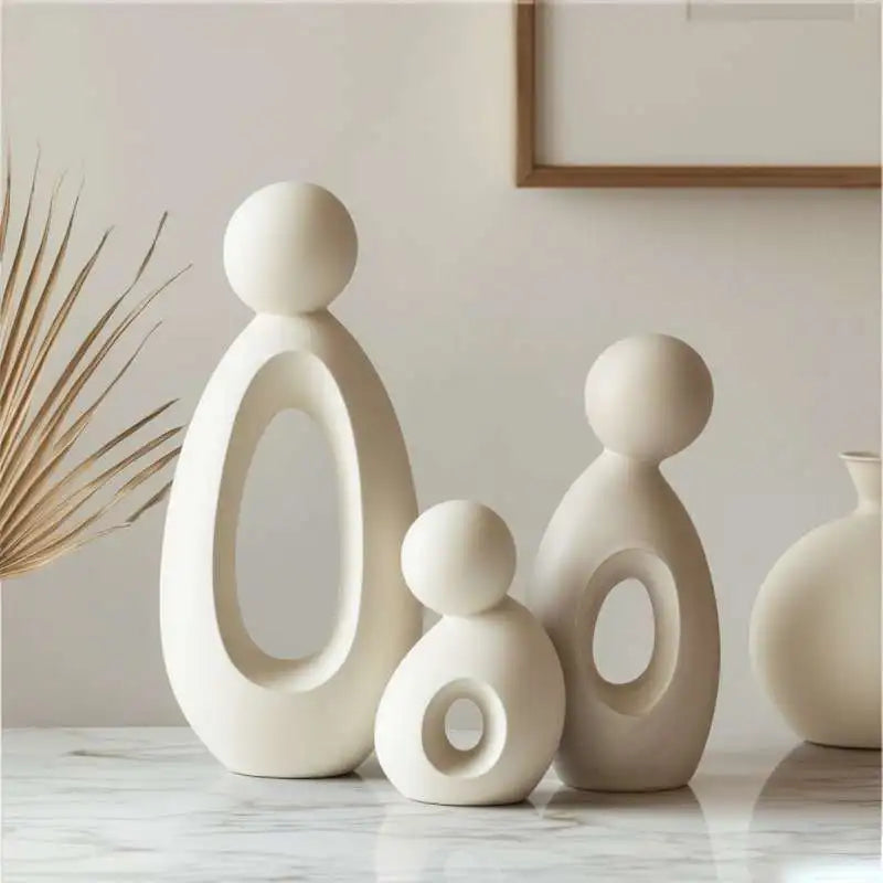 Modern Nordic Family Hollow Sculpture - Table Piece